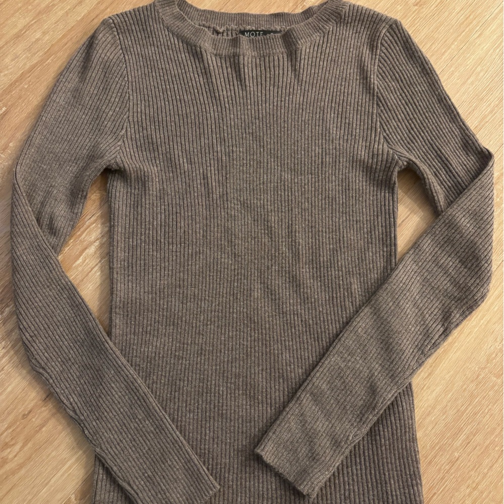 Ribbed Sweater - Taupe
